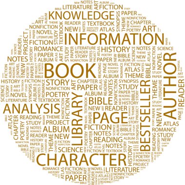 BOOK. Word collage clipart