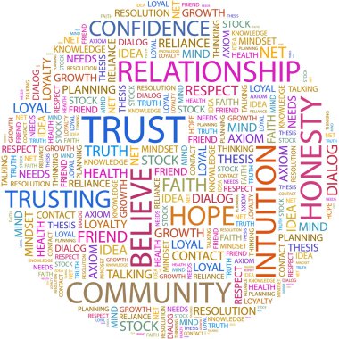 TRUST. Word collage clipart