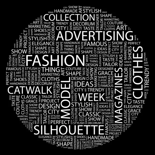 FASHION. Word collage — Stock Vector