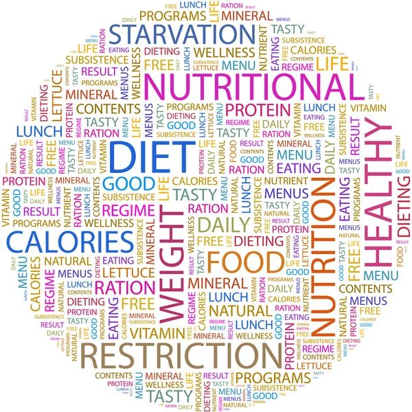 Diet. ordet collage — Stock vektor