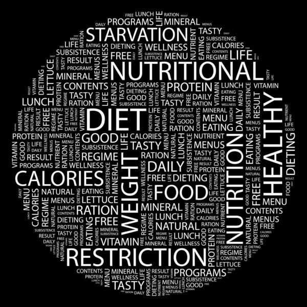 Dieta. collage palabra — Vector de stock