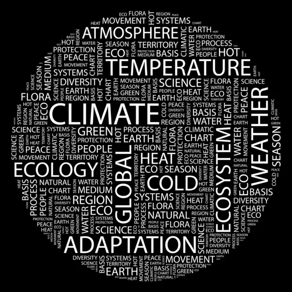 Klimat. ordet collage — Stock vektor
