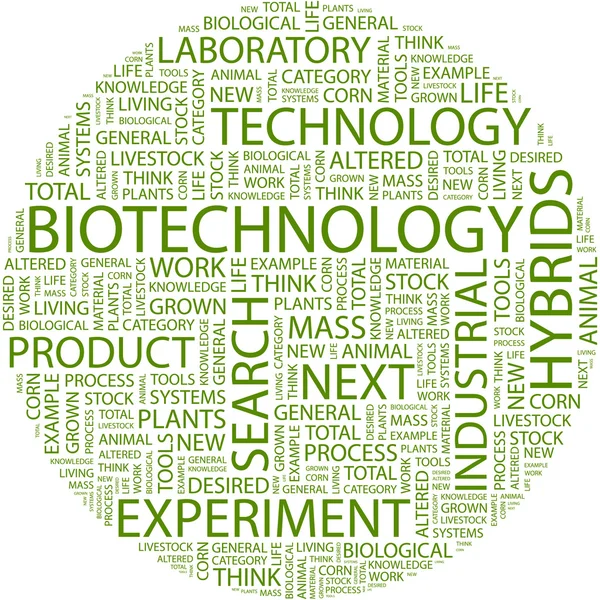 Biotechnologie. woord collage — Stockvector