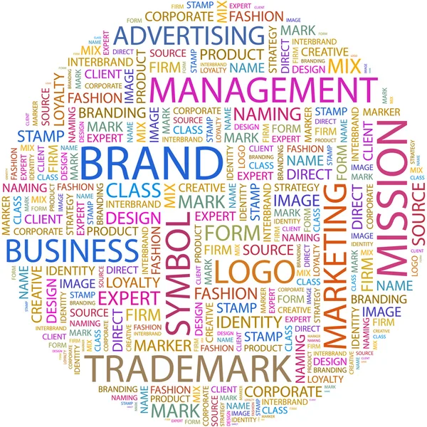 BRAND. Word collage — Stock Vector