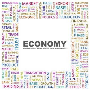 ECONOMY. Word collage on white background clipart