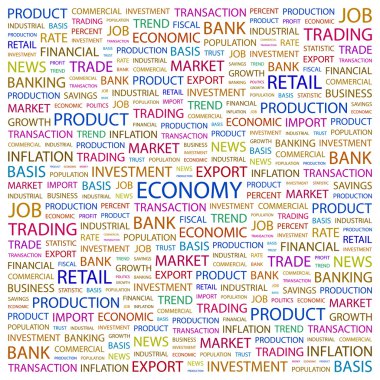 ECONOMY. Word collage on white background clipart