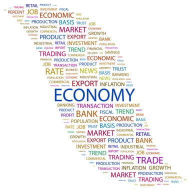 ECONOMY. Word collage on white background clipart