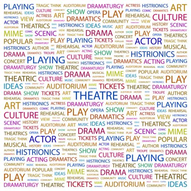 THEATRE. Word collage on white background clipart