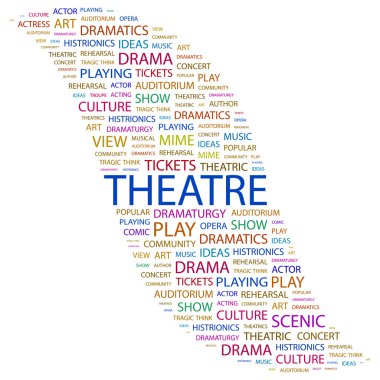 THEATRE. Word collage on white background clipart
