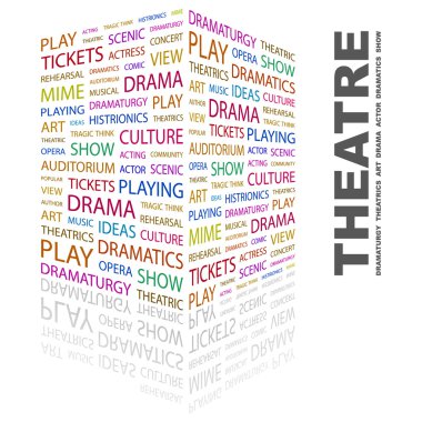 THEATRE. Word collage on white background clipart