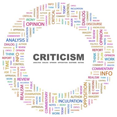 CRITICISM. Word collage clipart