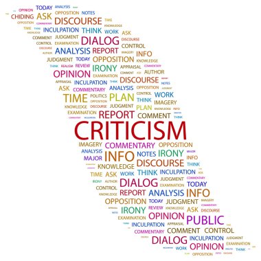 CRITICISM. Word collage clipart