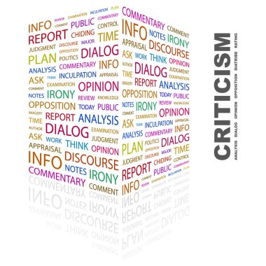 CRITICISM. Word collage clipart