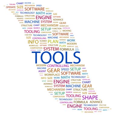 TOOLS. Word collage clipart