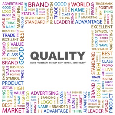 QUALITY. Word collage on white background clipart