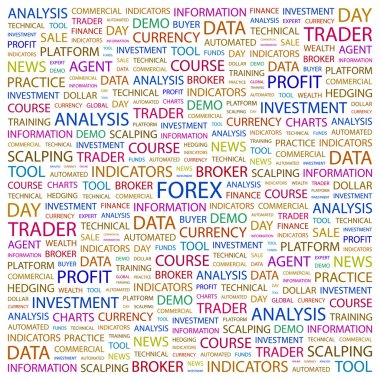 FOREX. Word collage on white background clipart