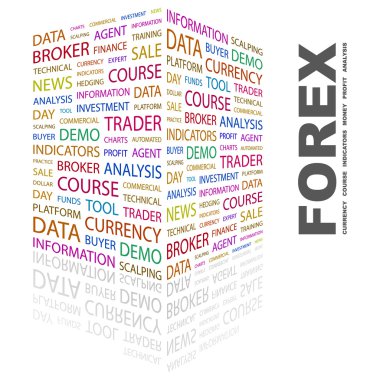 FOREX. Word collage on white background clipart