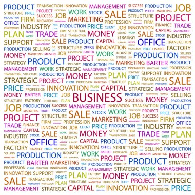 BUSINESS. Word collage on white background clipart