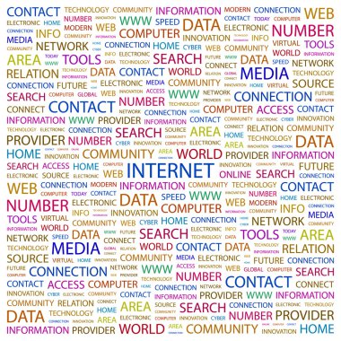 INTERNET. Word collage on white background clipart