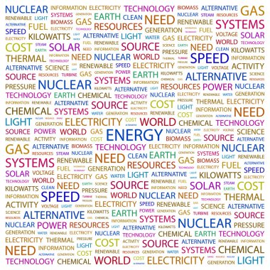 ENERGY. Word collage on white background clipart