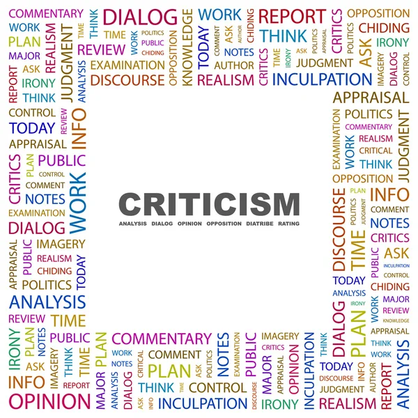 CRITICISM. Word collage — Stock Vector