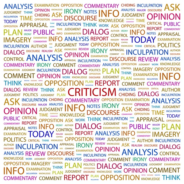 CRITICISM. Word collage — Stock Vector