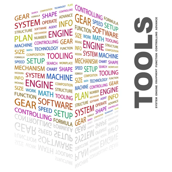 TOOLS. Word collage — Stock Vector