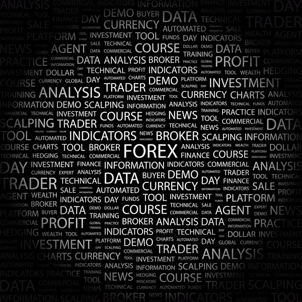 Forex. woord collage — Stockvector