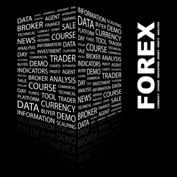 Forex. słowo kolaż — Wektor stockowy