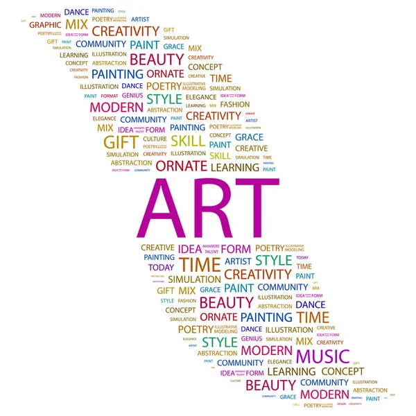ART. Word collage on white background — Stock Vector