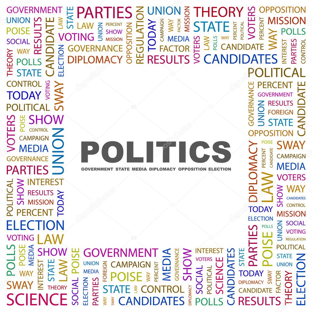 POLITICS. Word collage on white background Stock Vector Image by ...