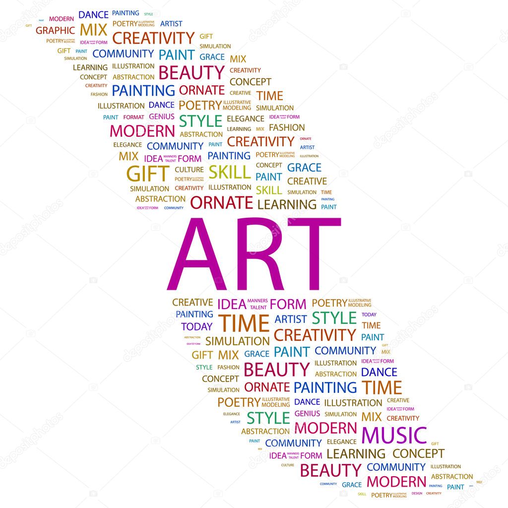 ART. Word collage on white background — Stock Vector © studiom1 #3508701