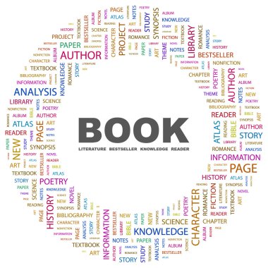 BOOK. Word collage on white background clipart