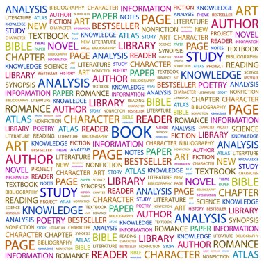 BOOK. Word collage on white background clipart