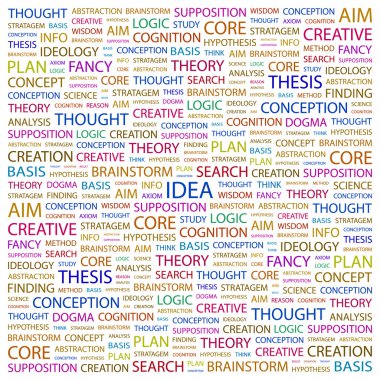 IDEA. Word collage on white clipart