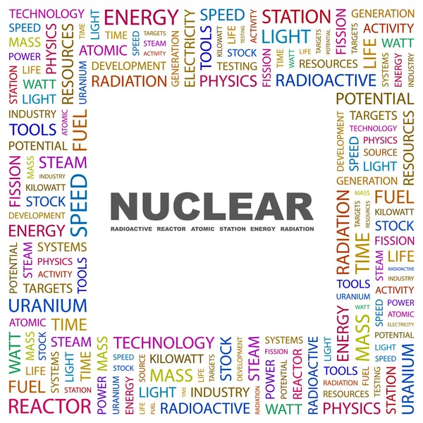 stock vector NUCLEAR. Word collage on white background