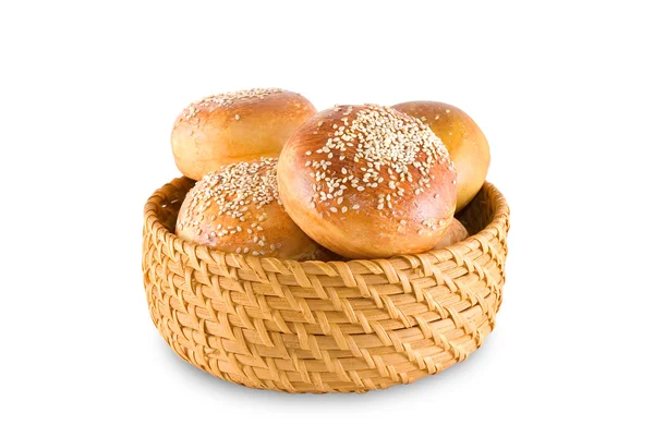 Stock image Bast-basket with buns