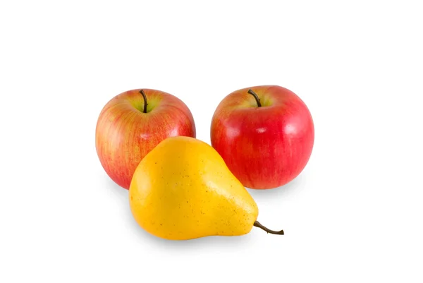 2 つのリンゴと梨 — ストック写真