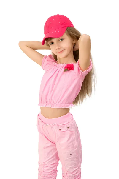 穿粉红色衣服的女孩 — 图库照片