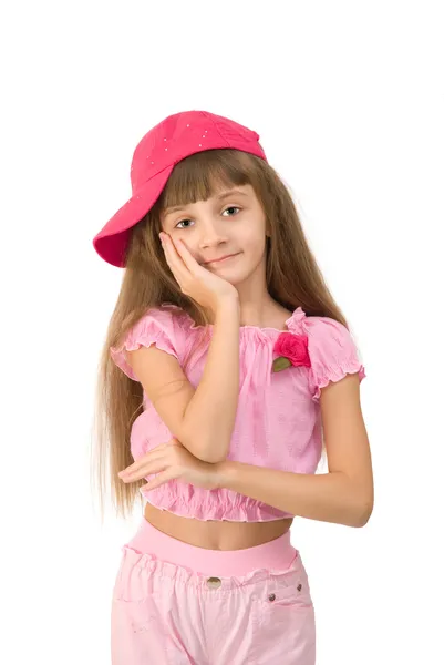 穿粉红色衣服的女孩 — Φωτογραφία Αρχείου
