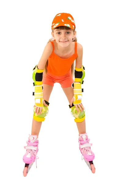 Het meisje op rolschaatsen — Stockfoto
