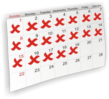 Calendar labeled clipart