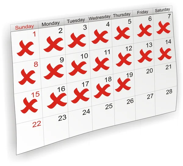 stock image Calendar labeled