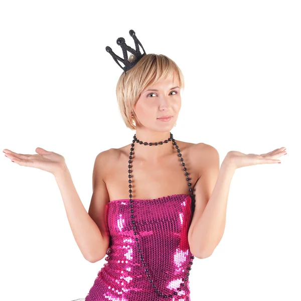Very happy excited beautiful princess — Stock Photo, Image