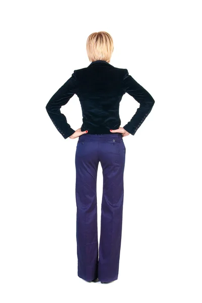Blonde businesswoman. Rear view . — Stock Photo, Image