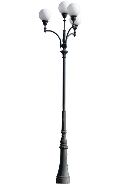 Street light lamp post isolated on white background — Stock Photo, Image