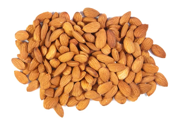 Peeled Almond as background — Stock Photo, Image