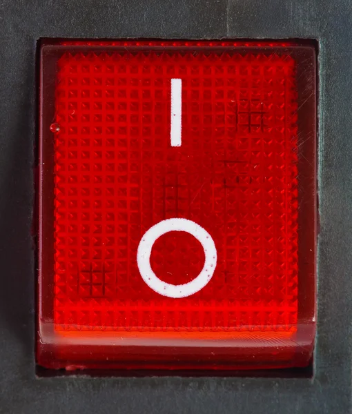 Comutator de putere roșie  . — Fotografie, imagine de stoc