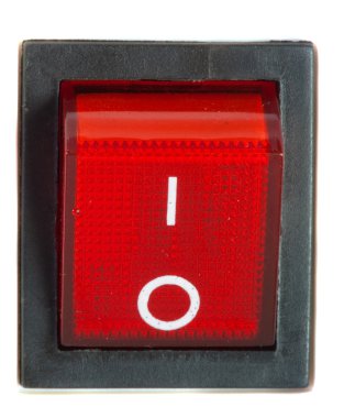 Red power on / off switch .