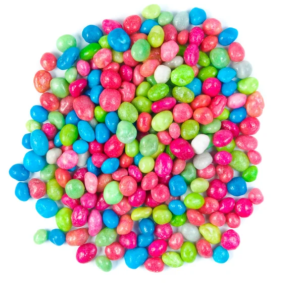 Разноцветные драже падение конфеты — стоковое фото